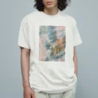 shi_ga.shi_gaのグラダイoil Green ×Orange Organic Cotton T-Shirt