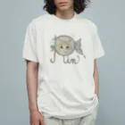 ホワイトチョコの目ヂカラりんちゃん オーガニックコットンTシャツ