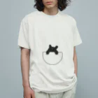 Kickassのポケットに住み着く猫です オーガニックコットンTシャツ