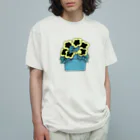 里 (sato)のH  yellow オーガニックコットンTシャツ