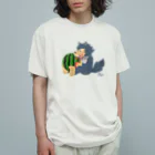 kocoon（コクーン）のスイカをかじるオオカミ オーガニックコットンTシャツ