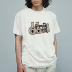 KAERU_officialの実験セット・ピッピちゃん オーガニックコットンTシャツ