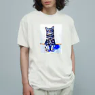 むくむにのむに　- キメ顔ver. - オーガニックコットンTシャツ