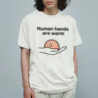 mapechiのhand - 手のぬくもり - オーガニックコットンTシャツ