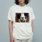 f.animalsのどあっぷ（アルパカさん） Organic Cotton T-Shirt