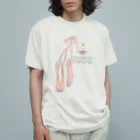 mainetteの踊りたいネズミちゃん オーガニックコットンTシャツ