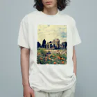 KEIKEのバラ園2 オーガニックコットンTシャツ