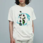 がっきーのたばこ祭グッズショップの秦野たばこ音頭さん（静）Tシャツ オーガニックコットンTシャツ