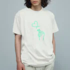 らくがきクオリティのmint green lover Organic Cotton T-Shirt