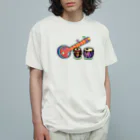 yamame1000ninのカラフルシタールタブラ オーガニックコットンTシャツ