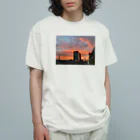 Baymom PhotographyのKaihin Makuhari Sunset 海浜幕張サンセット オーガニックコットンTシャツ