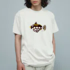 Astrio SUZURI店のモンガラカワハギちゃん オーガニックコットンTシャツ