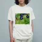 haru＊のシャインマスカットとブルーベリー オーガニックコットンTシャツ