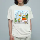 よいこのきんぎょの打ち水 オーガニックコットンTシャツ