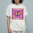 ✨🌈✨ユラクラカン🇯🇵 ✨🌈✨の✨🌈Metamorphose butterfly ✨🌈 蝶　レトロ調 オーガニックコットンTシャツ