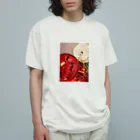 shantispaceのりんご オーガニックコットンTシャツ