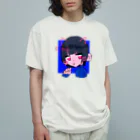 ♡？。のにゃん オーガニックコットンTシャツ