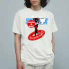 オリジナルデザインTシャツ　SMOKIN'のセクシーモクモックマinビーチ 黒 オーガニックコットンTシャツ