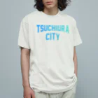 JIMOTOE Wear Local Japanの土浦市 TSUCHIURA CITY ロゴブルー オーガニックコットンTシャツ