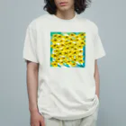 nanatitchのいっぱいいっぱいフラワー（blue） Organic Cotton T-Shirt