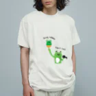 PokuStarの卓球　カエルラバー オーガニックコットンTシャツ