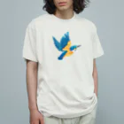 ヒフミヨイのカワセミ オーガニックコットンTシャツ