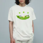 めいぷるのえんどう豆にゃ オーガニックコットンTシャツ