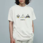 ビールとアート TM-3 Designの偉人 × BEER（三英傑）黒線画 オーガニックコットンTシャツ