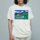 GALLERY misutawoのスイス ルツェルン湖の汽船 オーガニックコットンTシャツ