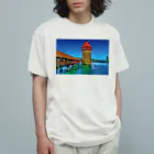 GALLERY misutawoのスイス カペル橋 オーガニックコットンTシャツ