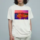 GALLERY misutawoのシドニー 夕焼けに染まるオペラハウス オーガニックコットンTシャツ