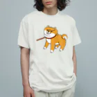 もんとみ | もっちり動物造形作家の散歩から帰りたくない柴犬 Organic Cotton T-Shirt