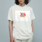 pinkpenguinのスマイルシーサー オーガニックコットンTシャツ