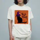 ねこねこ堂の黒猫　TRICK OR TREAT Organic Cotton T-Shirt