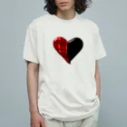 THTHSHOPのチェック柄でハート柄とかギザギザじゃん Organic Cotton T-Shirt