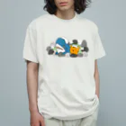 はるる堂の猫の茶トラさんサメさんと仲良し温泉 Organic Cotton T-Shirt