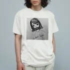 えりすちゃんねる　の外ハネマスク女子ノセンス オーガニックコットンTシャツ
