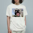 レザーウッドの桜とフレブル ゴンちゃん Organic Cotton T-Shirt