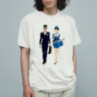 パーツイシバ公式タレントショップのパイロット＆キャビンアテンダント Organic Cotton T-Shirt