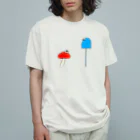 鈴山ちほのキノコくん(背景なし) オーガニックコットンTシャツ