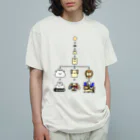 2Dうさぎの2Dうさぎ　進化 オーガニックコットンTシャツ