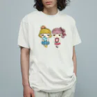 うたたねむ子のねむ子とましゅコ オーガニックコットンTシャツ