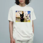 おうちねこの妖怪猫コンビ オーガニックコットンTシャツ