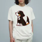 キャバリアわんこのキャバリアわんこ(トライカラー) オーガニックコットンTシャツ