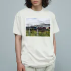 おもいつきイラストやさんの貨物列車 桃太郎 オーガニックコットンTシャツ