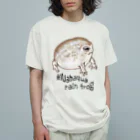 LalaHangeulのNamaqua rain frog(なまかふくらがえる) 英語バージョン オーガニックコットンTシャツ
