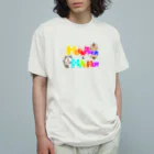 tiMo'sのお悟り猫姉妹【ロゴ】 オーガニックコットンTシャツ