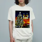 GALLERY misutawoのプラハ 夜のクリスマスツリーとティーン教会 オーガニックコットンTシャツ