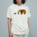 segasworksの灰色熊親子（カラー） オーガニックコットンTシャツ