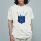 kimchinの ポケットに入った工具 オーガニックコットンTシャツ